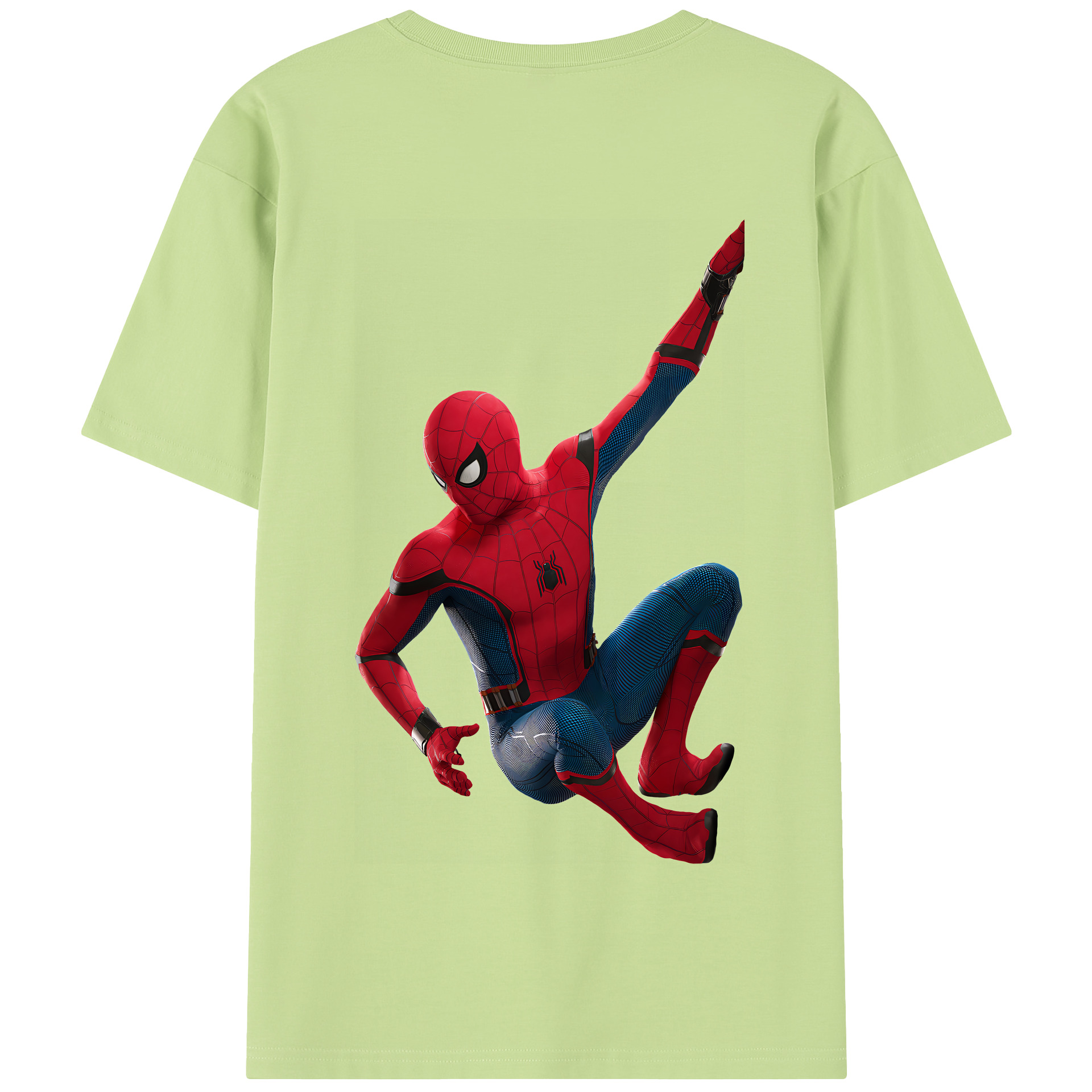 Spider Man スパイダーマン 綿100％半袖Tシャツ（背面プリント）